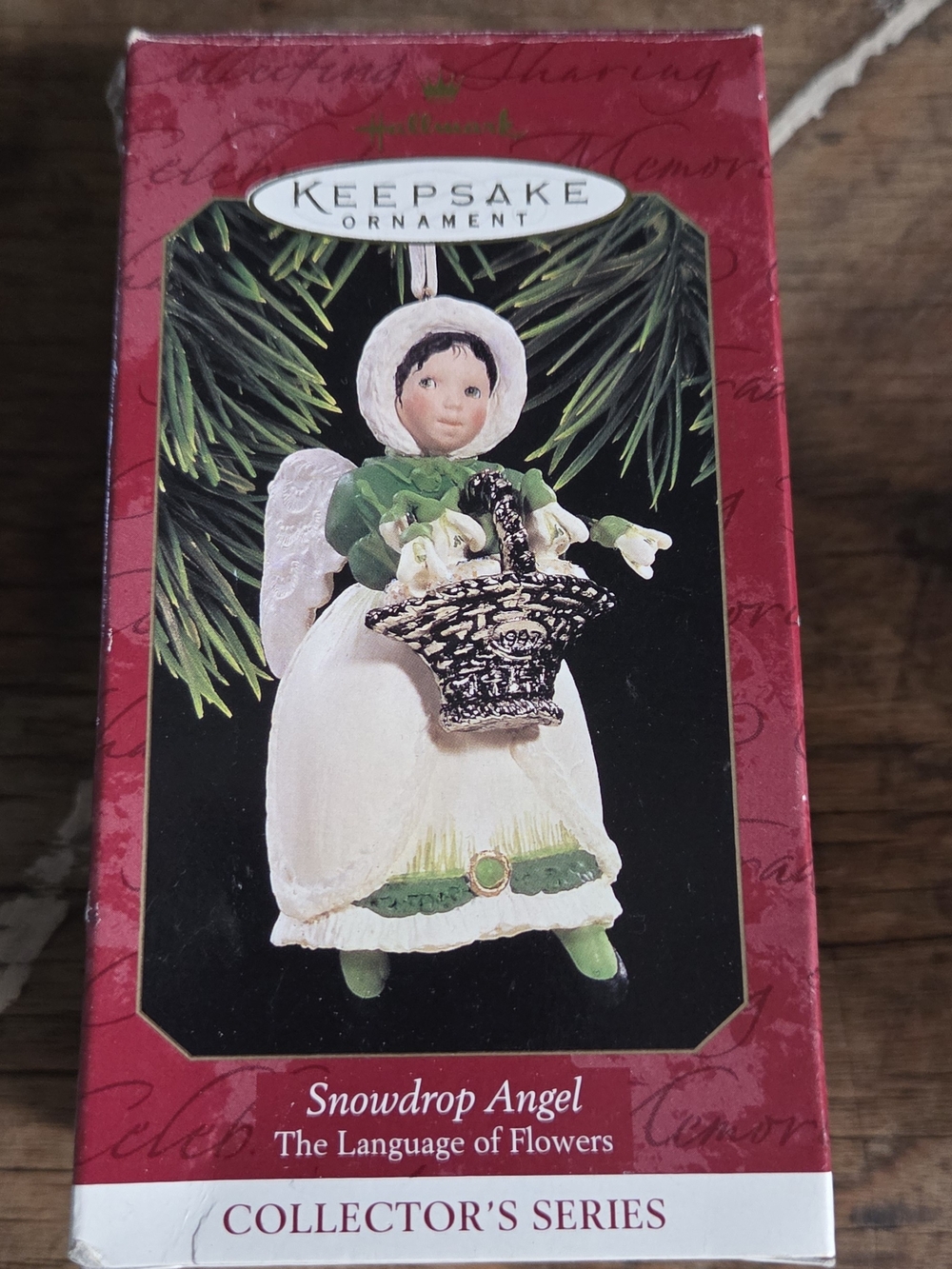 Hallmark Snowdrop Angel Ornament - Green & White